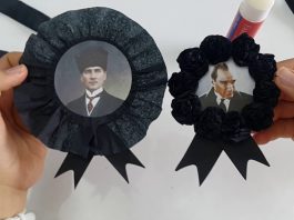 10 Kasım Atatürk'ü Anma Rozet Yapımı