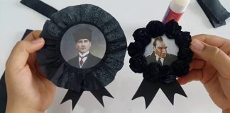 10 Kasım Atatürk'ü Anma Rozet Yapımı