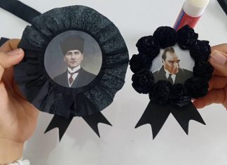 10 Kasım Atatürk'ü Anma Rozet Yapımı