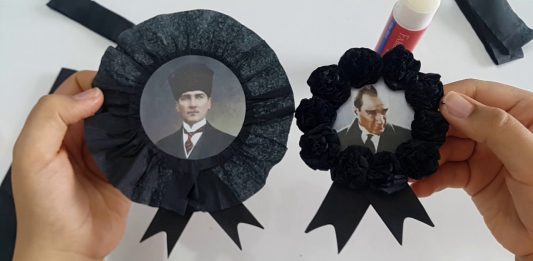 10 Kasım Atatürk'ü Anma Rozet Yapımı