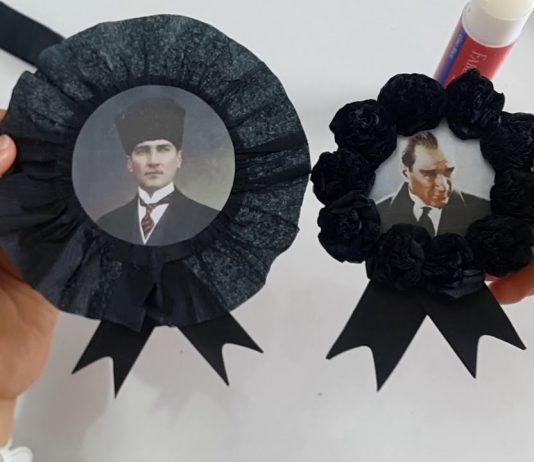 10 Kasım Atatürk'ü Anma Rozet Yapımı