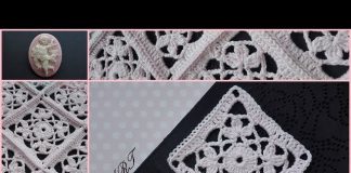 Çiçekli Tığ Kare Motif Yapımı