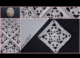 Çiçekli Tığ Kare Motif Yapımı