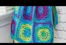 Çiçekli Kare Motif Battaniye Yapılışı