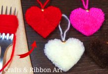 Çatalla Ponpon Kalp Nasıl Yapılır?