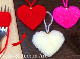 Çatalla Ponpon Kalp Nasıl Yapılır?