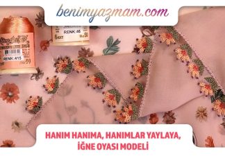 İğne Oyası Çiçek Yapımı